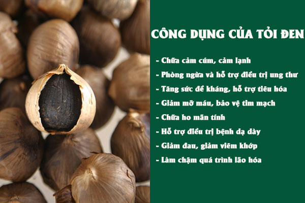 Những tác dụng của tỏi đen đối với sức khỏe.